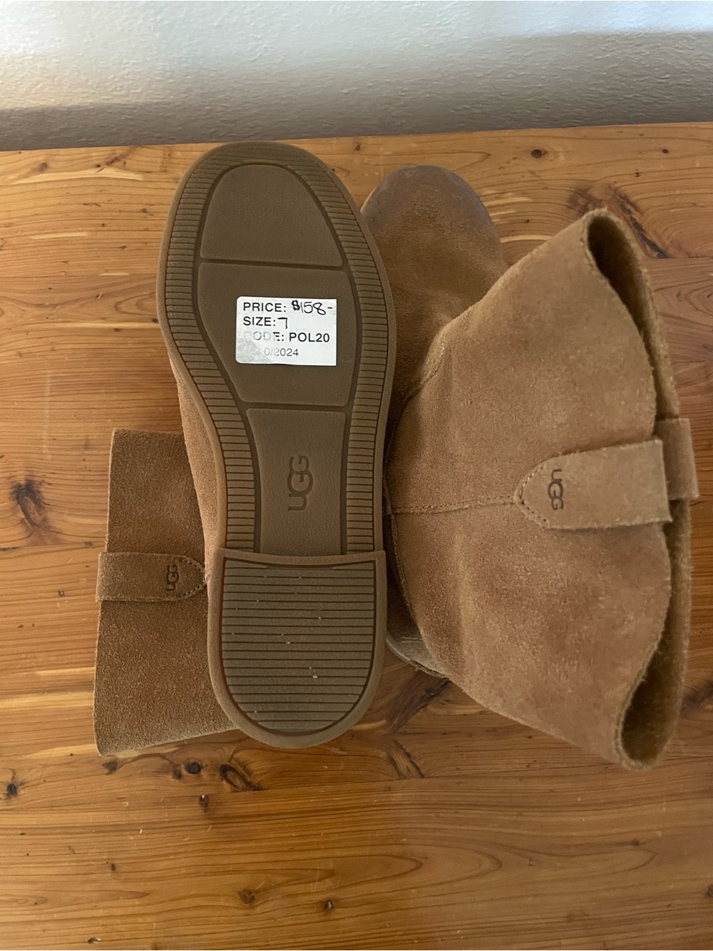UGG Suede Tan Mid-Calf Boots